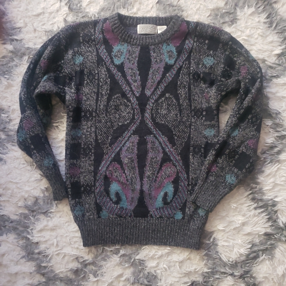 Black grandpa sweater small